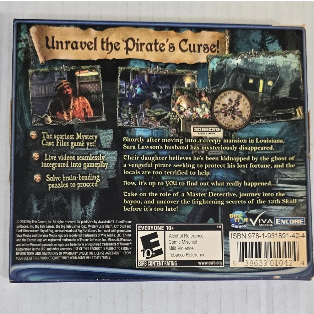 Mystery Case Files 13th Skull Dark Dimensions PC Game 2 Pack Big Fish Games CD
